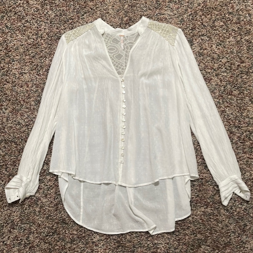 Free people Ivory blouse